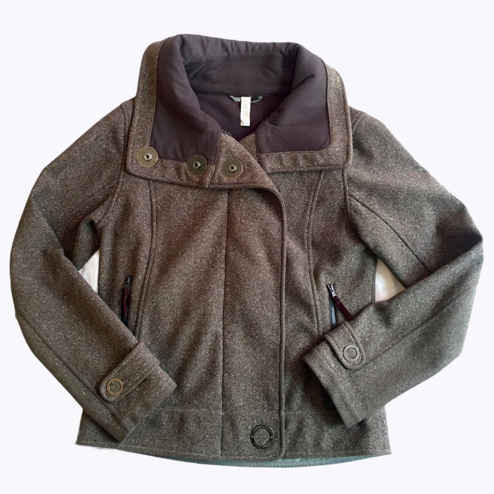 Lululemon Brown Tweed Wool Jacket